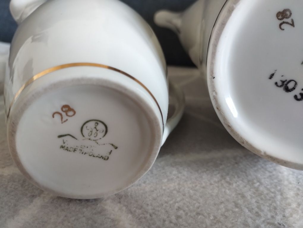 Dzbanek i mlecznik porcelana Wałbrzych