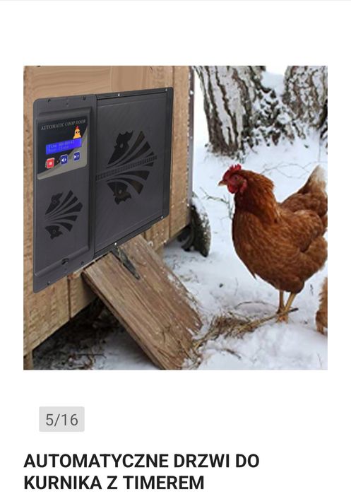 Drzwiczki automatyczne do kurnika
