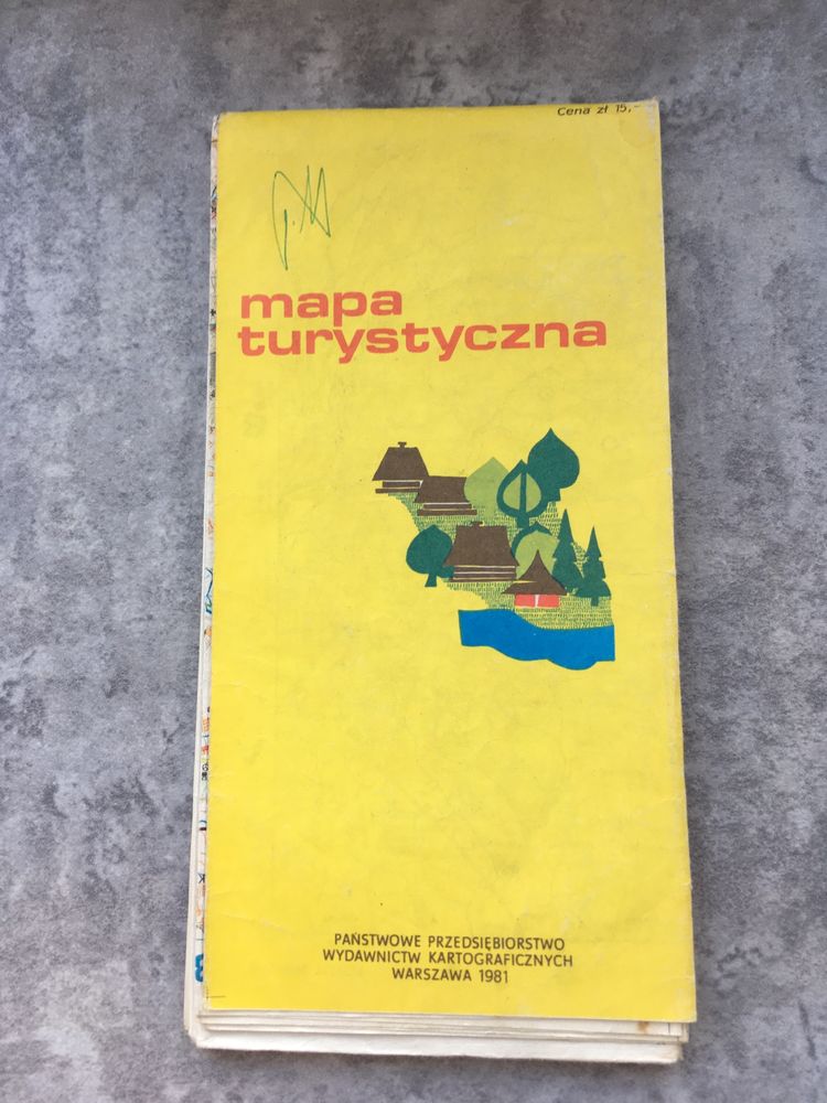 Beskid śląski i żywiecki mapa turystyczna z 1981 r