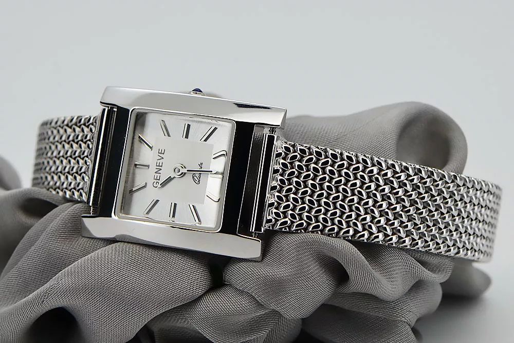 Zegarek damski z białego złota 14k 585 Geneve lw036wds&lbw003w Poznań
