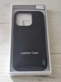 MagSafe Leather Case Iphone 15 Pro Czarny