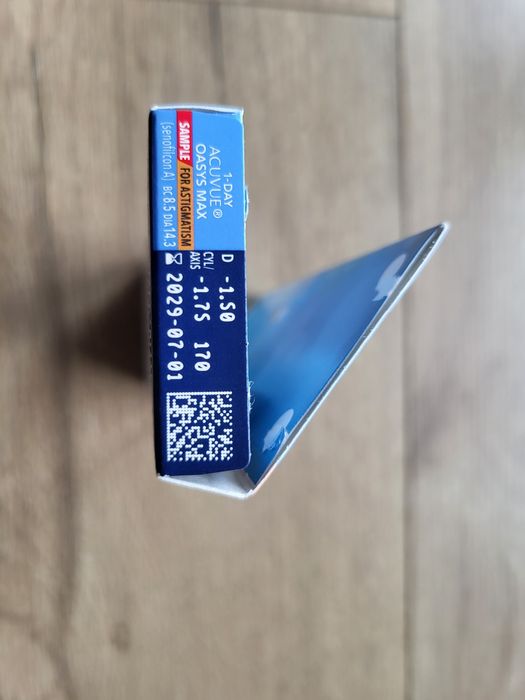 Soczewki kontaktowe jednodniowe D 1,50, Cyl 1,75 - 1 sztuka