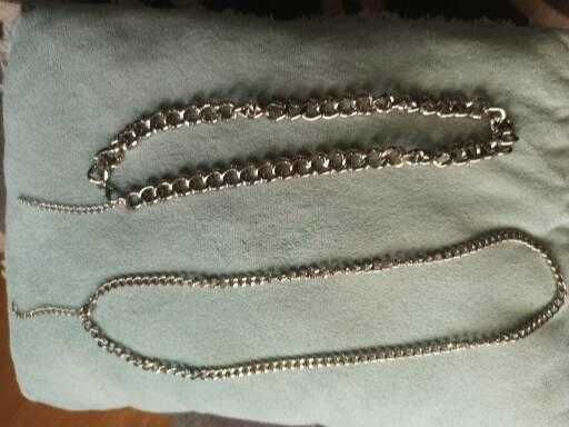 Łańcuszki, naszyjnik srebrny, uniseks