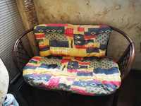 Плетения мебель, диван из ротанга