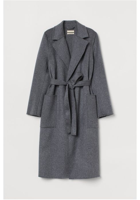 H&M Premium Selection базовое шерстяное пальто с кашемиром