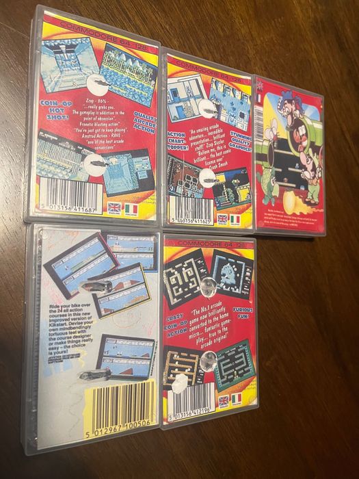 5 Cassetes Commodore 64