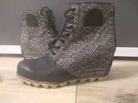 Sorel Lexie Heel Ankle Boots 38 koturn