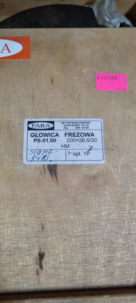 Faba glowica frezowa 200x26,6/30