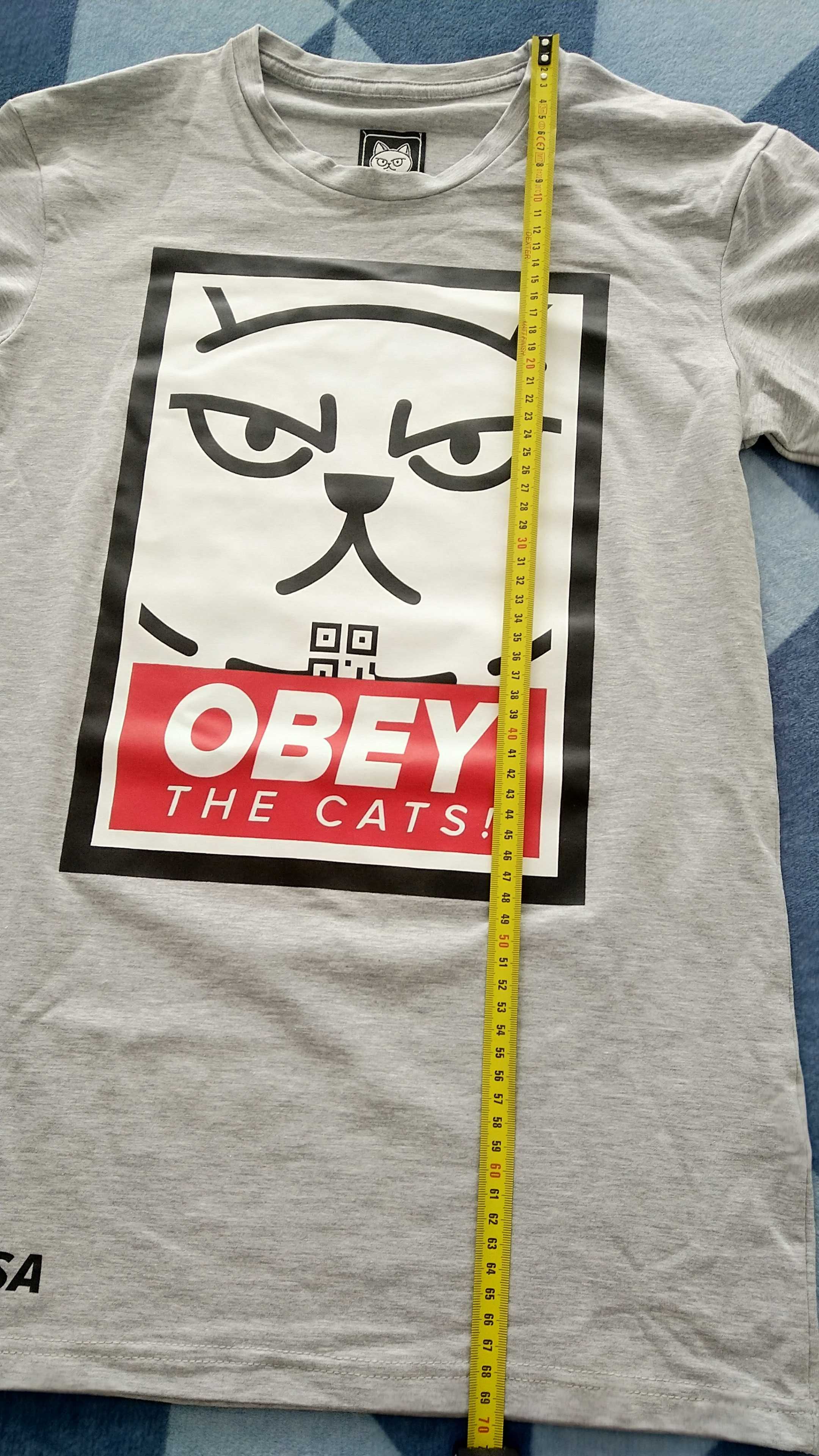 Футболка monobank Obey the cats! сіра s