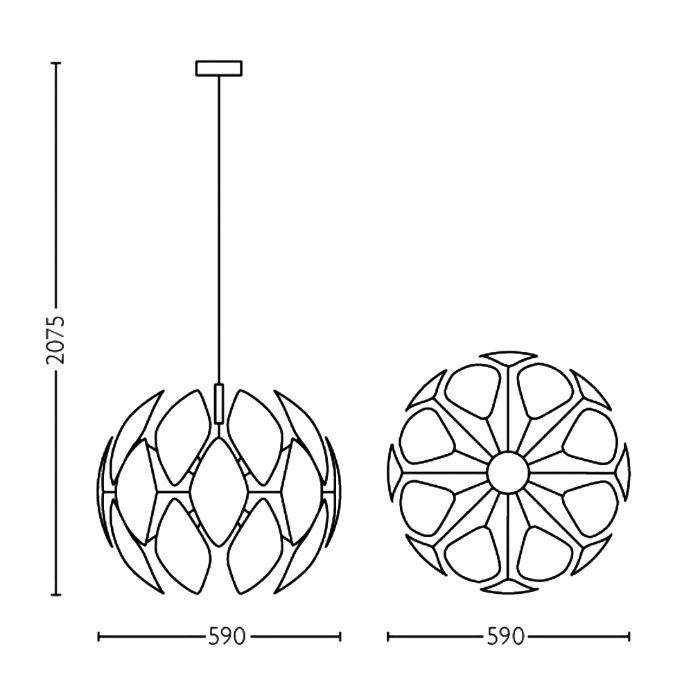 Candeeiro de suspensão Philips CHIFFON