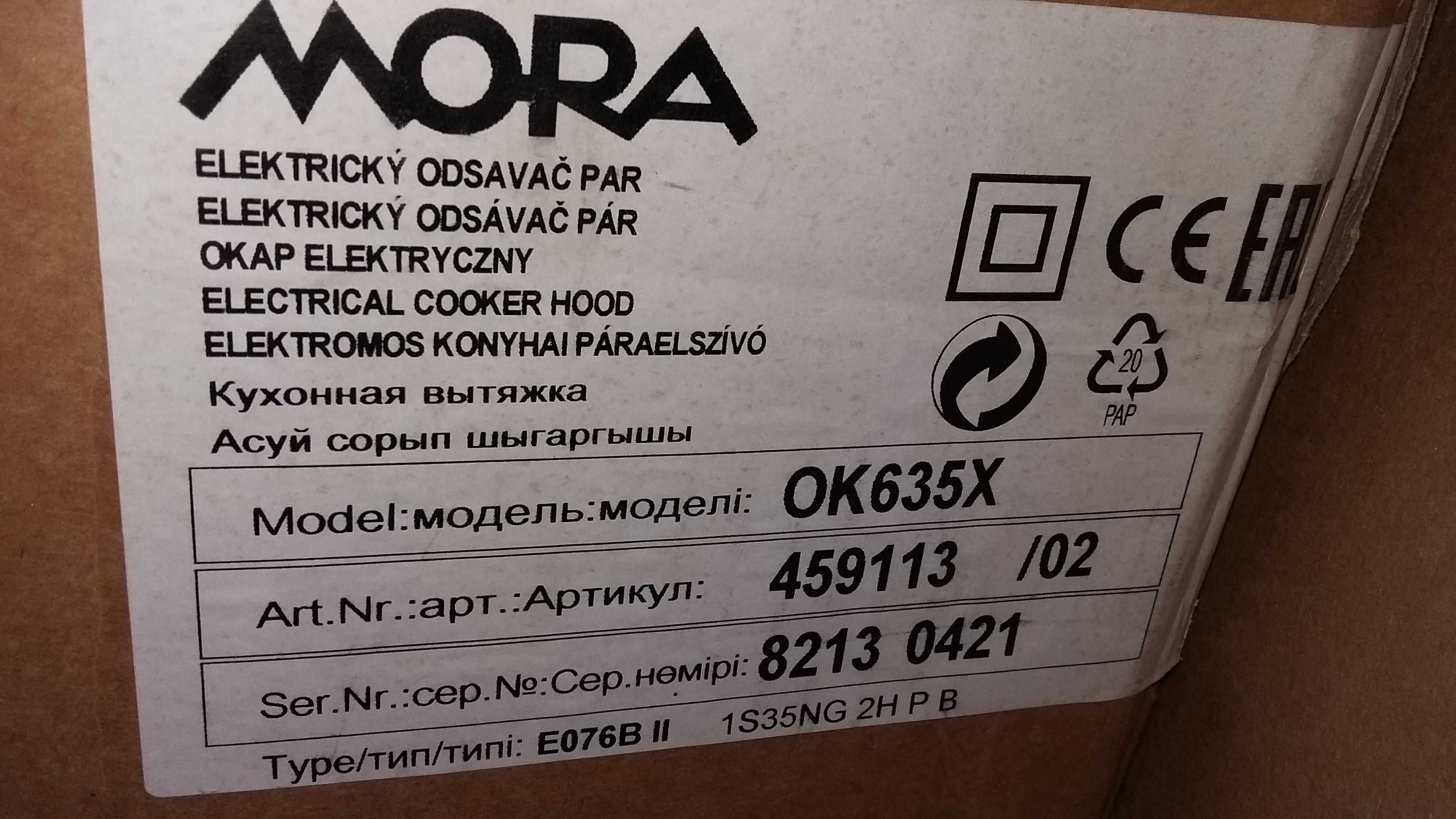 Okap kuchenny Mora OK635X Nowy Wrocław