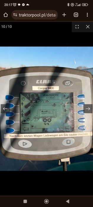 Claas Cargos 9400 przyczepa samozbieraja objętościowa