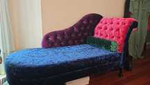 Chaise longue em veludo