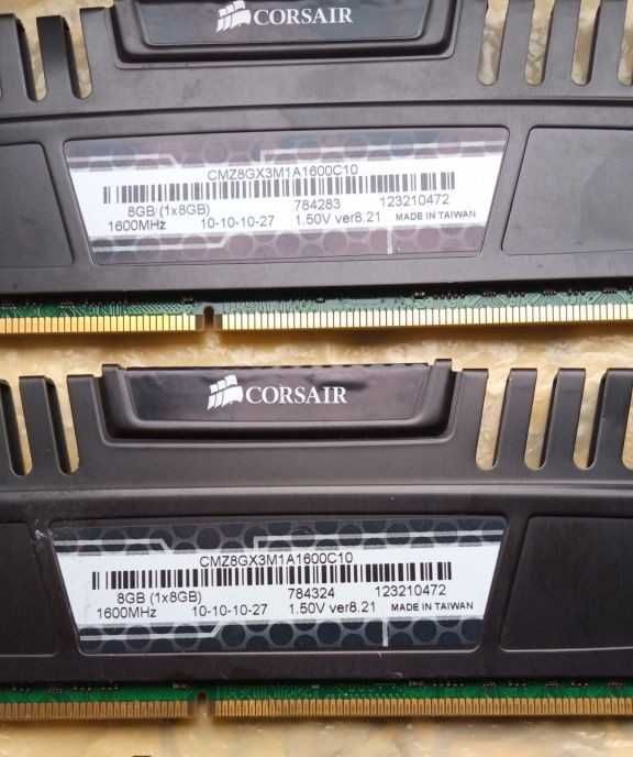 Оперативная память 16G(8+8)/DDR3/1600Mhz   CORSARE TOP !!