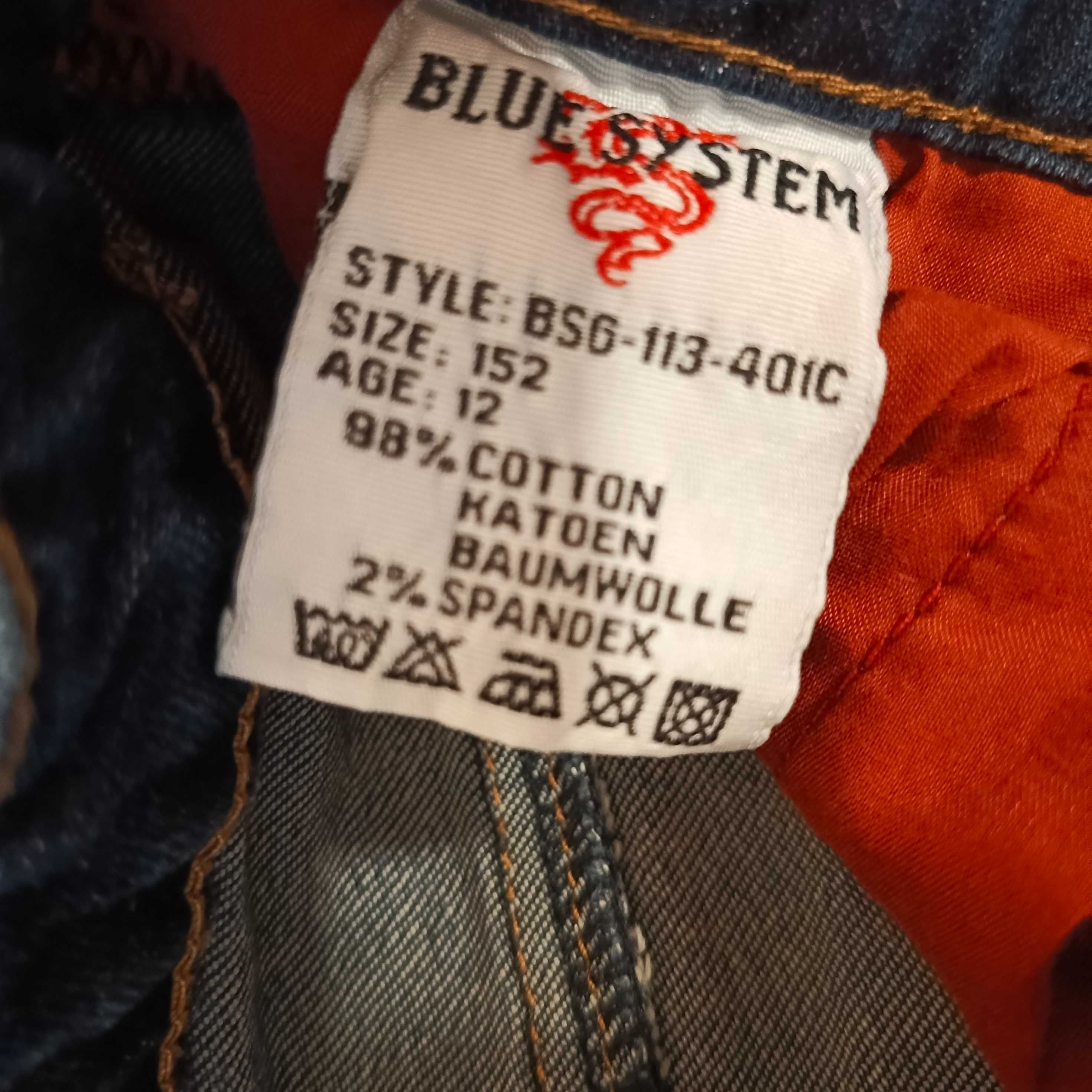 2x spodnie r.152 j.NOWE jeansy dla chłopca