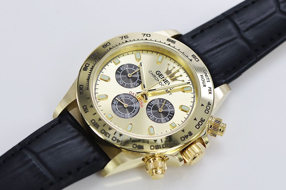 Złoty zegarek męski 14k 585 Geneve mw014y
