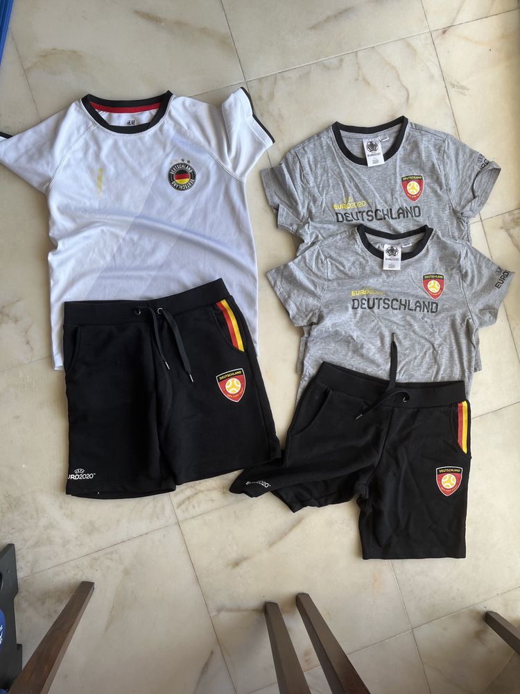 2 Kits completos da selação da alemanha  2020 e uma camisa de futebol
