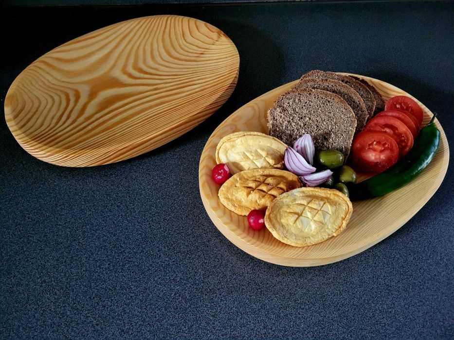 tace drewniane do cateringu KORYTKA dla firm od STOLARZA TALERZE 30