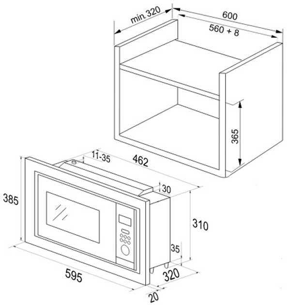 Мікрохвильова піч Hansa AMM20BEIH (вбудована) б/в