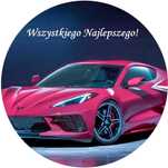 Opłatek na tort Samochód Auto Chevrolet Corvette