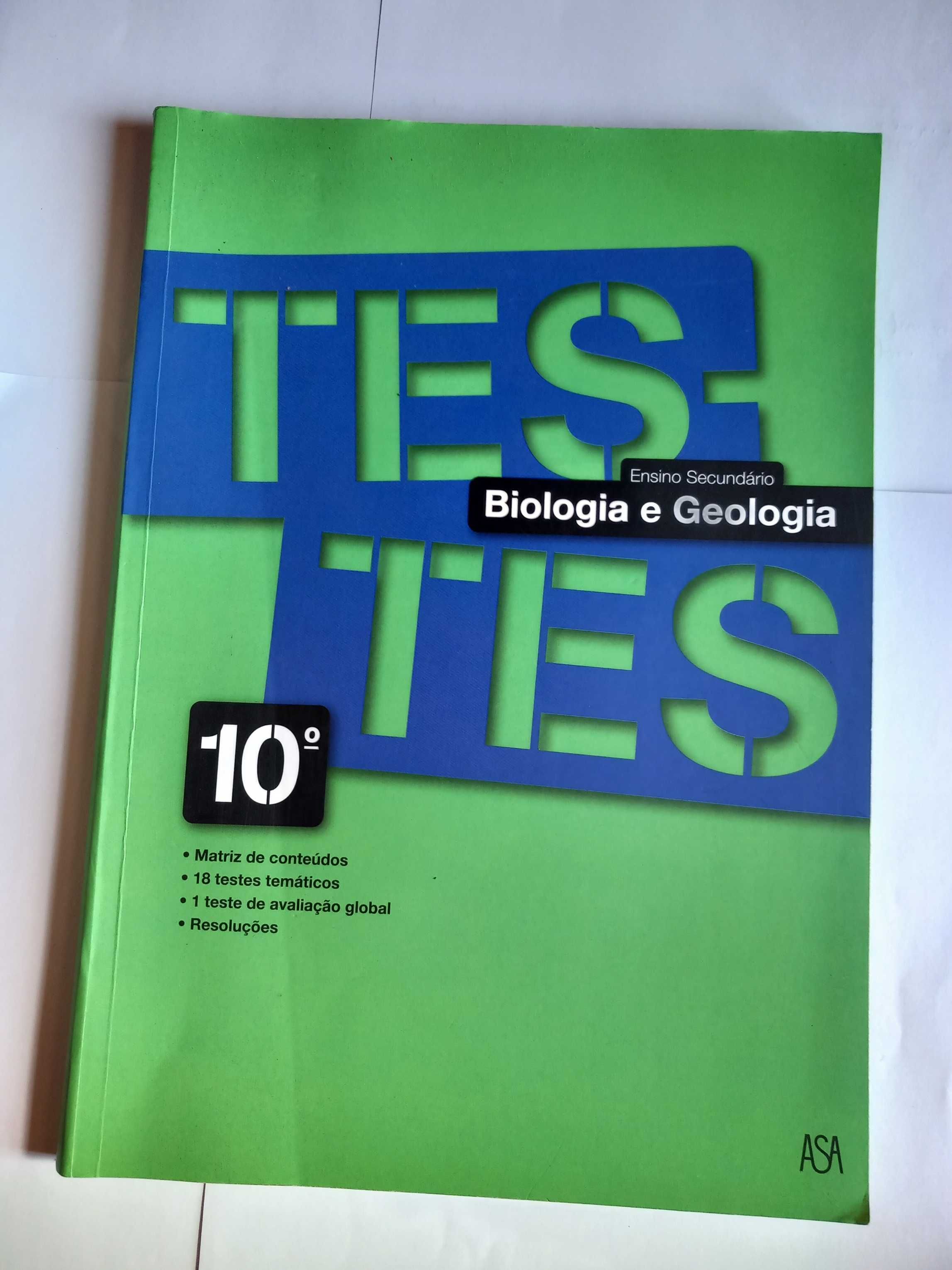 Livro de Testes de Biologia e Geologia 10 ano ASA editora