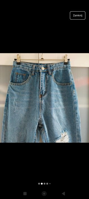 Spodnie wysoki stan szerokie nogawki