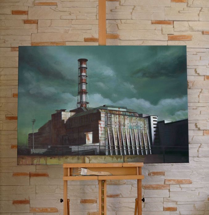 Obraz akrylowy na płótnie czarnobyl elektrownia 100x70 cm