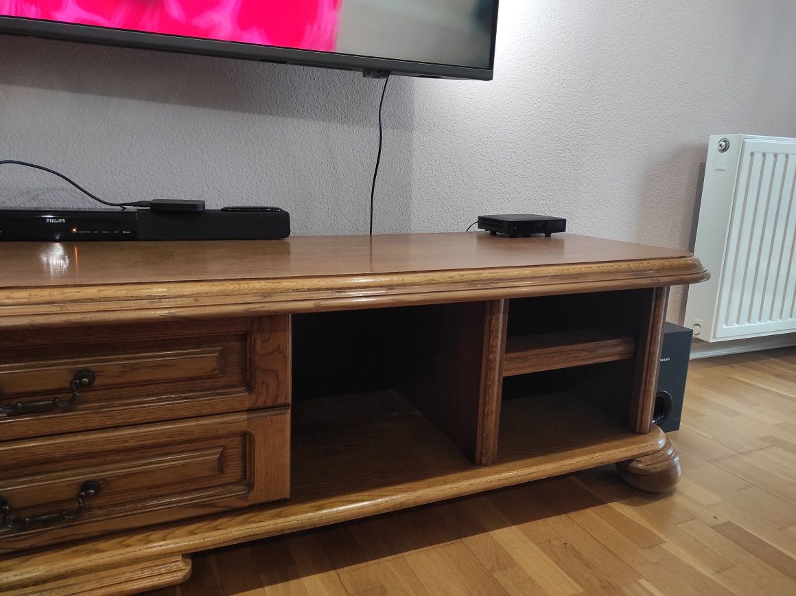 Szafka pod telewizor dębowa
