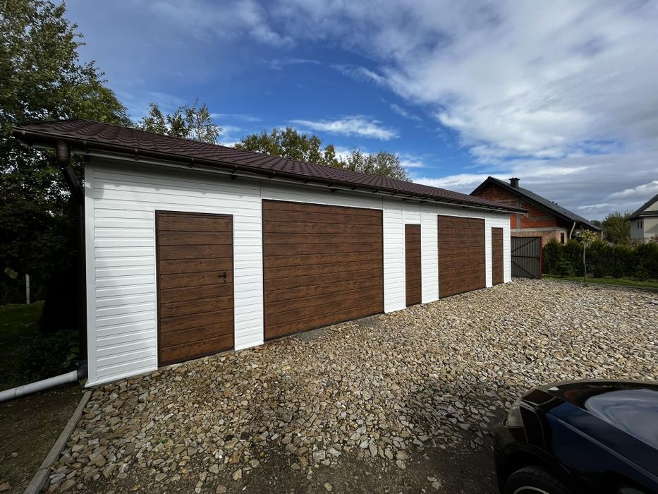 Garaże blaszane, domki ogrodowe oraz wiaty garażowe
