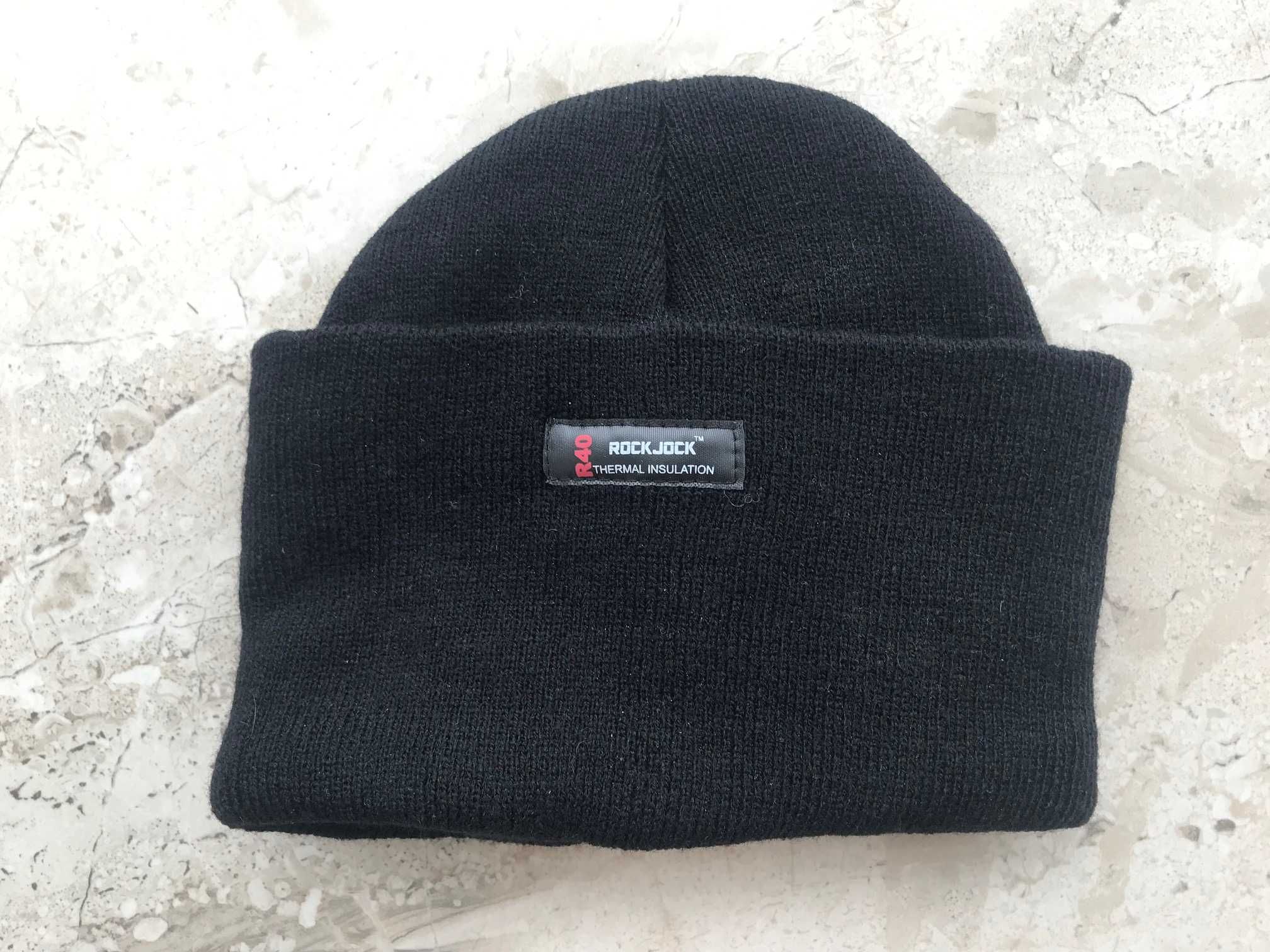 Зимняя теплая шапка акриловая RockJock r40 (черная)