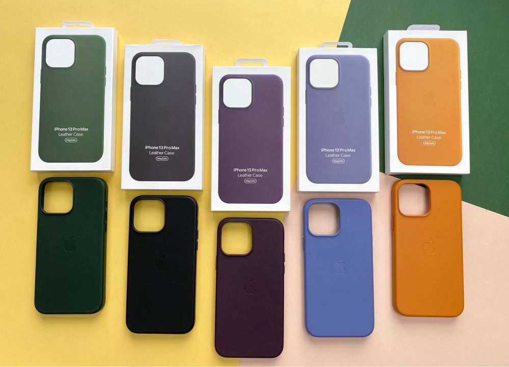Чехол Кожаный Leather MagSafe iPhone 13 Pro Max Про Макс  с Анимацией
