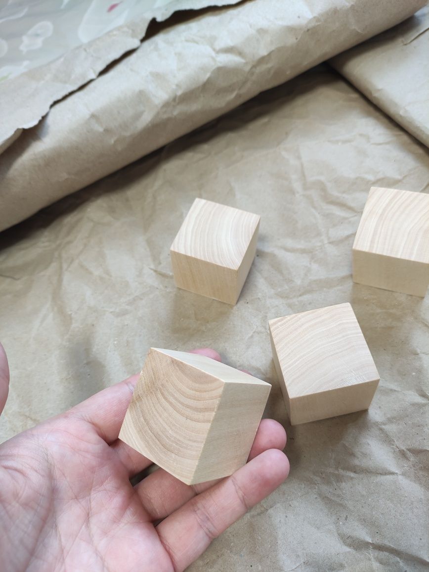 Ikea ручки меблеві куб квадратні дерев'яні дерево натуральне кубик