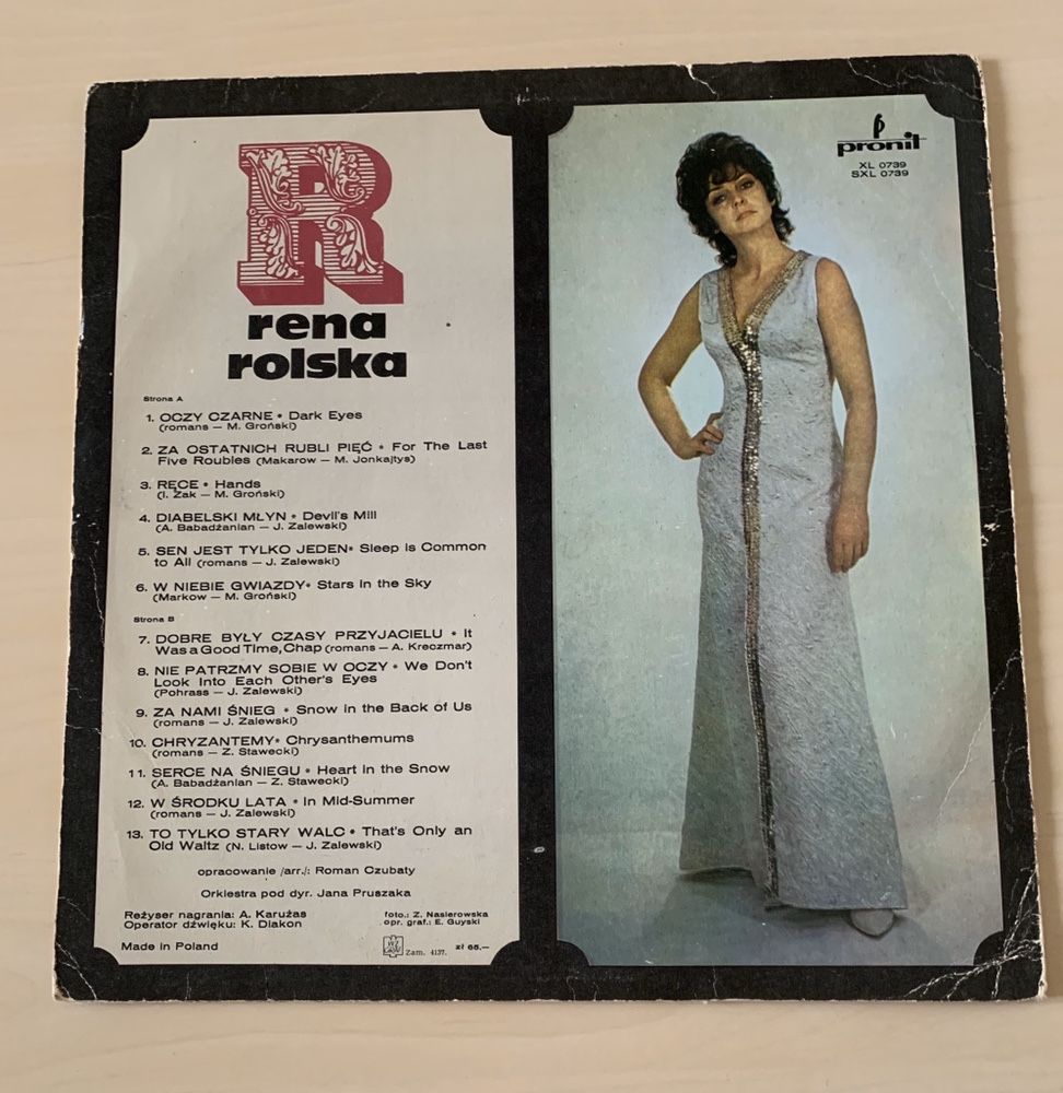 Rena Rolska - Oczy czarne - płyta winylowa 1971r