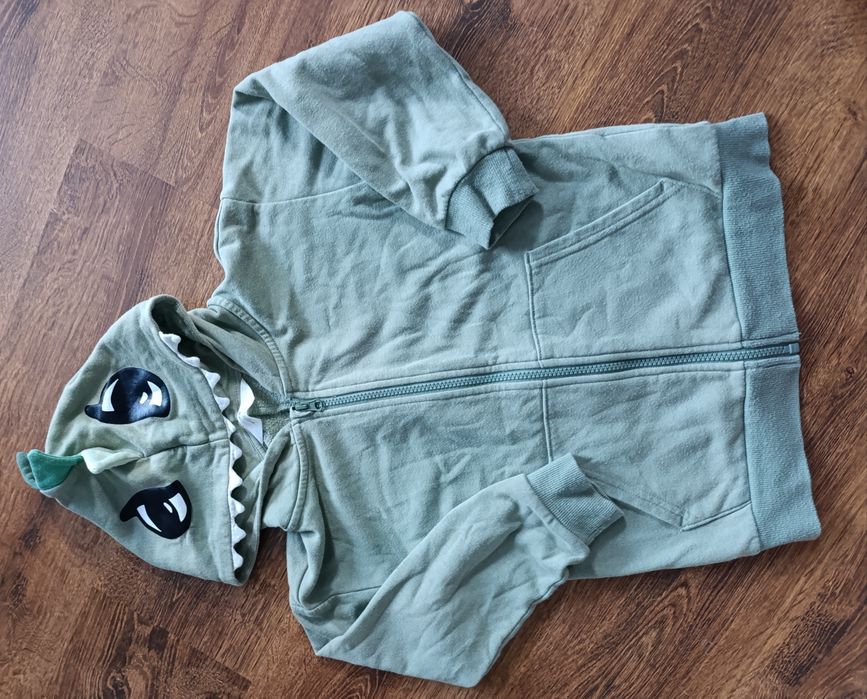 Bluza  kapturem h&m smok dinozaur 122/128