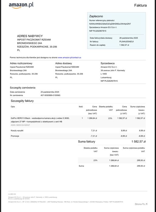Nowe GoPro Hero 13 Black kamerka sportowa