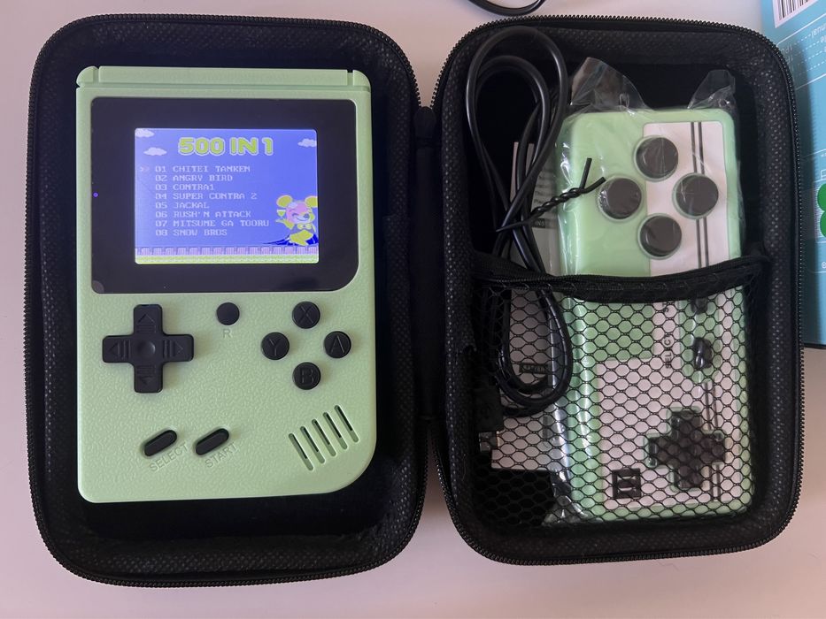 Ігрова ретро портативна приставка консоль 500 ігор + дод.пульт + чехол