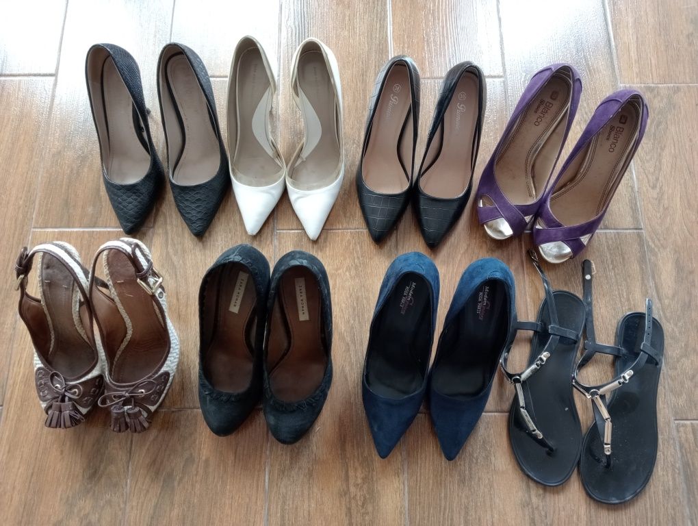 7 pares de sapatos e sandália rasa oferta