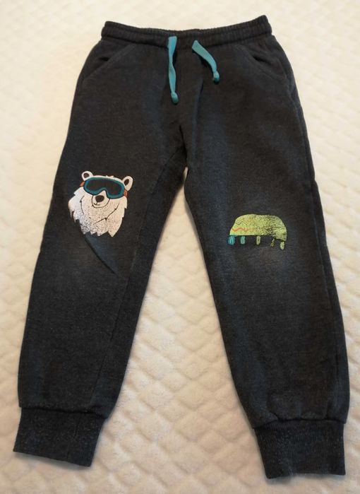 Spodnie dresowe, miś polarny, 104, Little kids (Odzież)