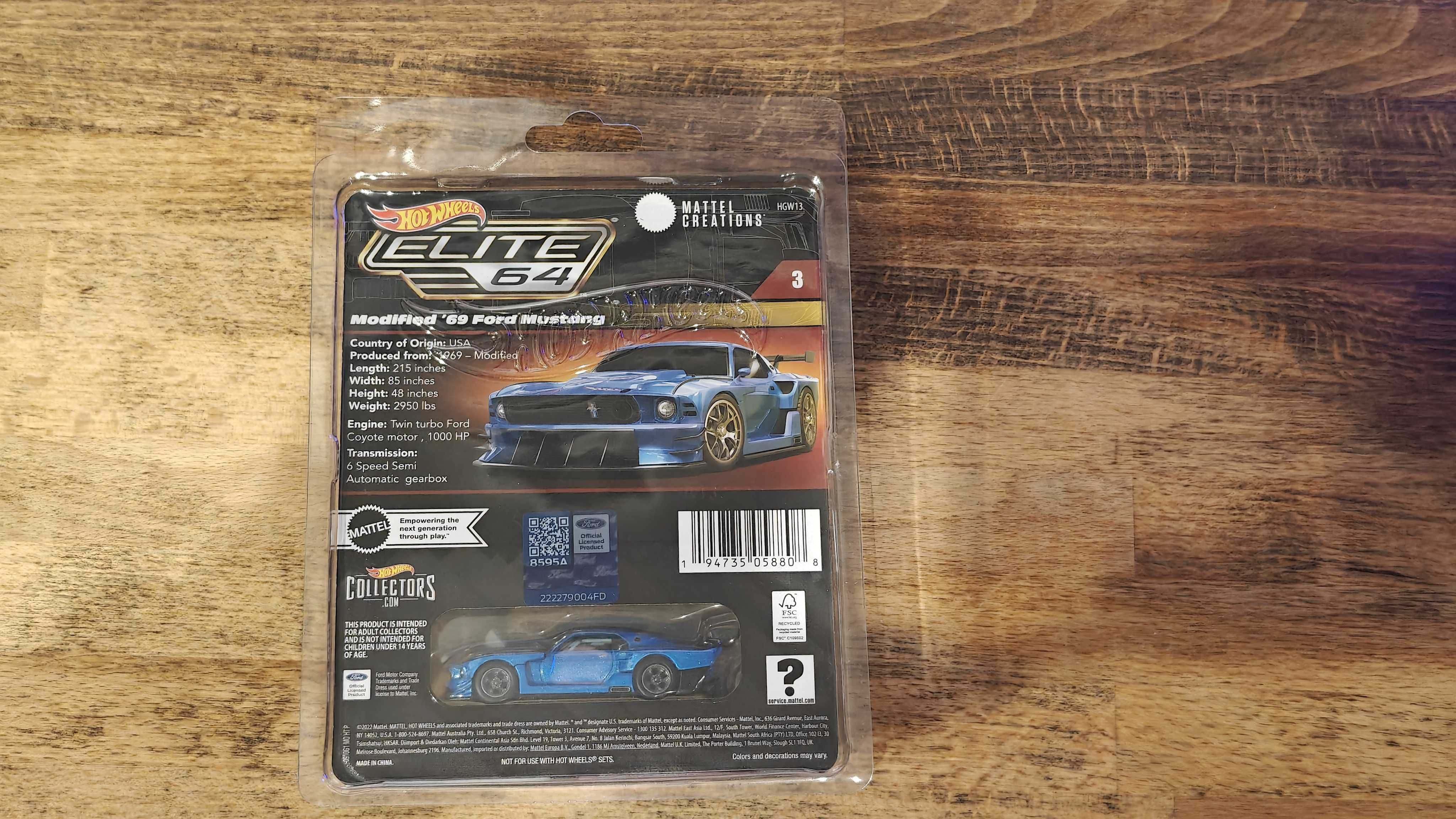 Hot Wheels Elite 64 - Modified 69 Ford Mustang