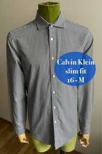 Koszula w kratę Calvin Klein 16/M slim fit non-iron