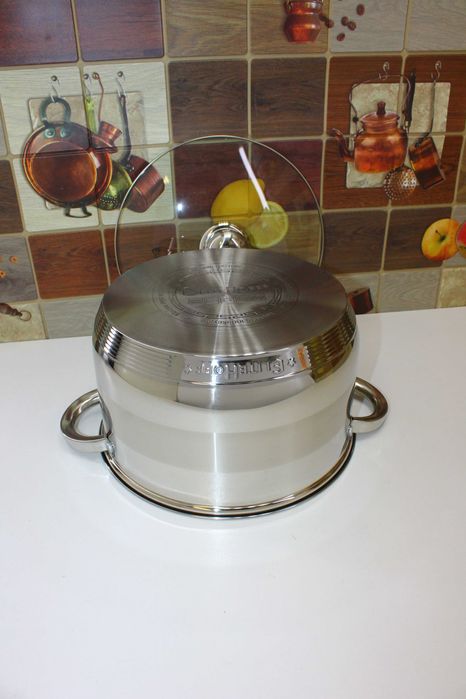 Garnek Prosty Stalowy Gastro 8,2L na Indukcję EliteHoff 4007