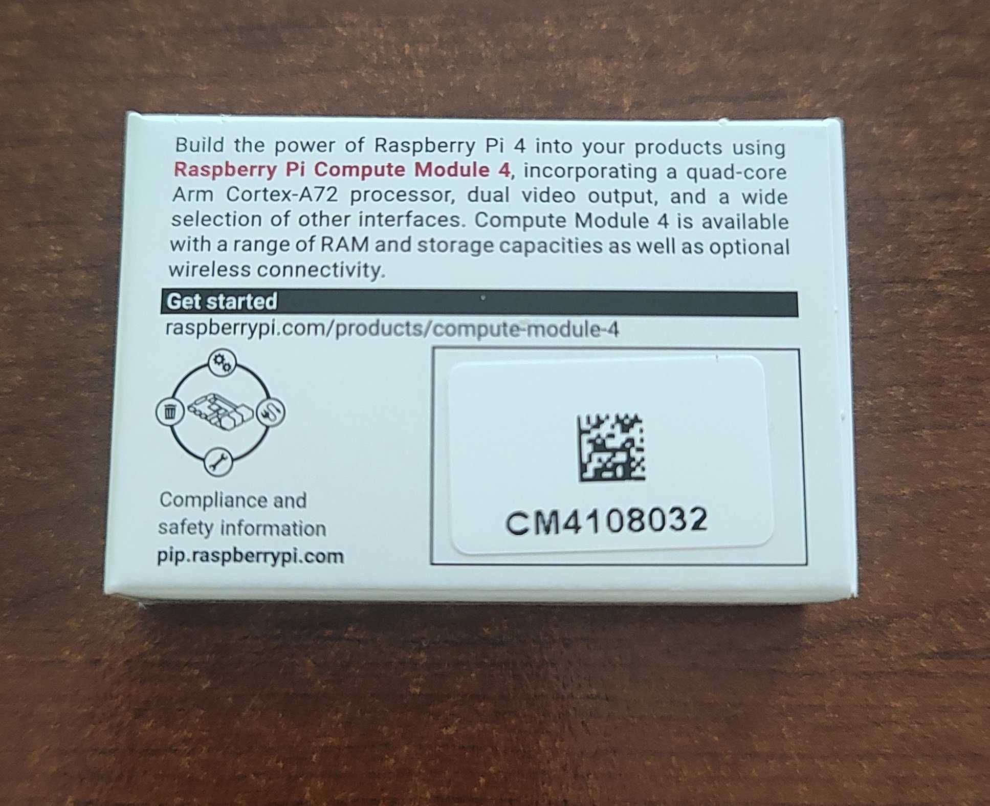 Raspberry Pi CM4 8GB RAM / 32GB eMMC + WiFi/Bluetooth