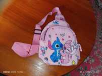 mini Torba na ramię różowa z Disney Stitch, regulowany pasek