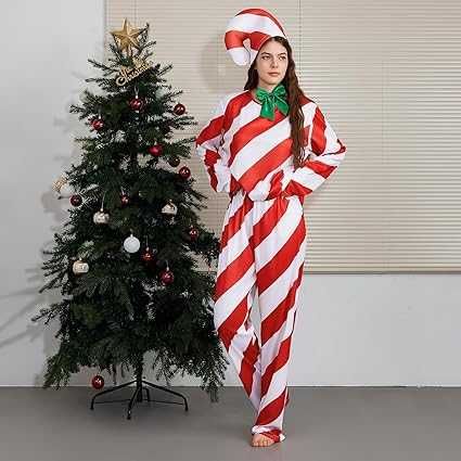 Męski kostium Candy Cane Boże Narodzenie laska cukrowa rozm. M K434