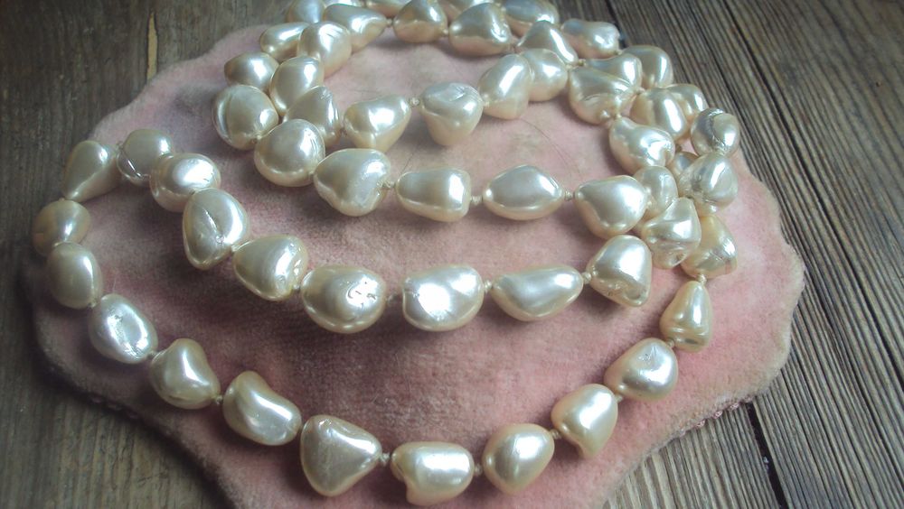 naszyjnik perły duże ciężki