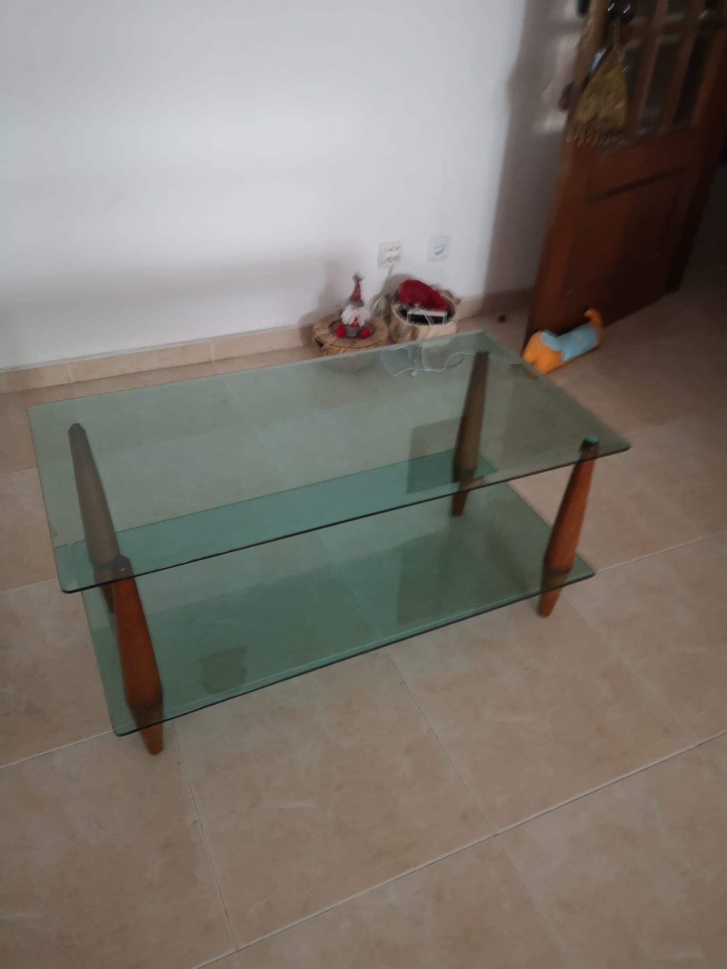 Mesa de centro de vidro