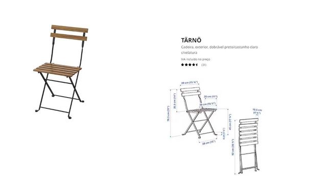 Cadeira madeira TARNO (Ikea)