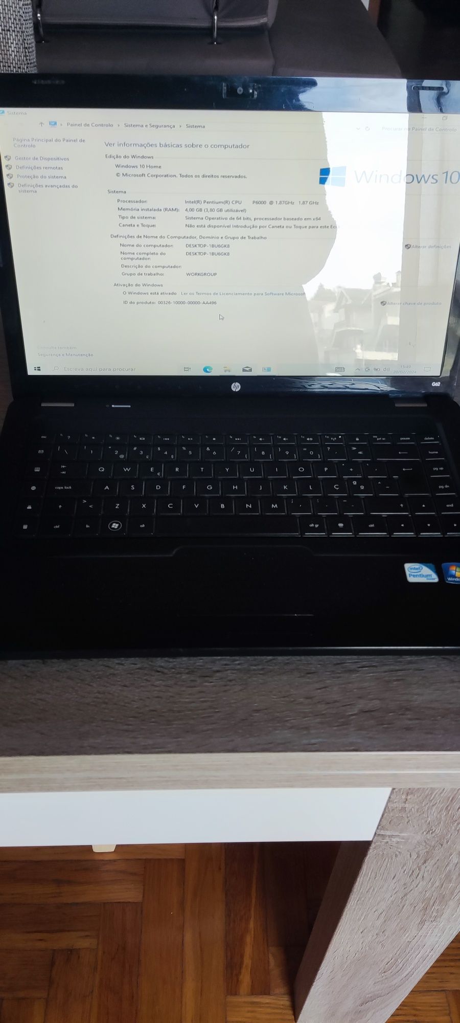 Portátil HP G 62