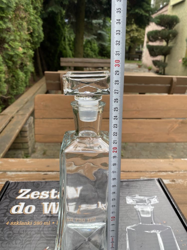 NOWA Karafka do whisky whiskey 0,7l ciężka kryształowa