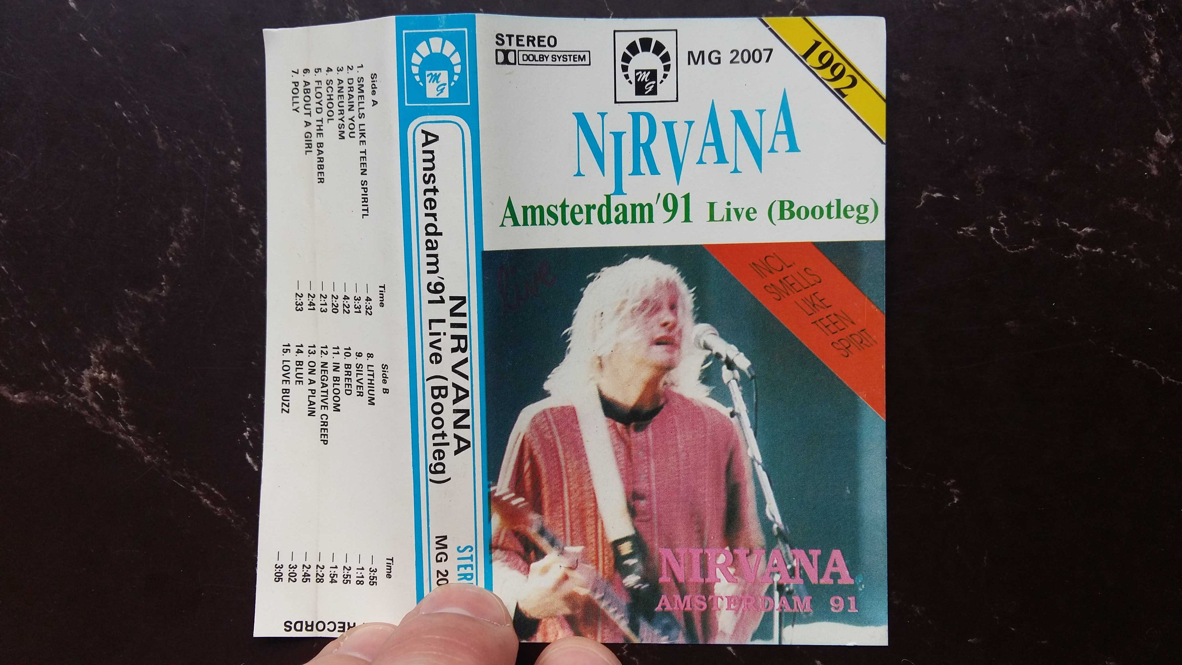 Kaseta magnetofonowa Nirvana- Amsterdam '91 ,Live (Bootleg) ,Wyd. Mg